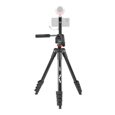 Abbildung von JOBY Compact Advanced Kit, Kamera /Smartphone Stativ mit 3 Weg Kopf, Schnellwechselbefestigung ¼ 20 &quot;, Smartphone Halterung, Tragetasche, DSLR, spiegellose Kamera, Farbe: Schwarz, Tragkraft Kg