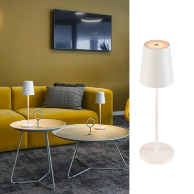 Abbildung von SLV LED Akkulampe Vinolina Two, weiß, Alu, Ø 11 cm, IP65