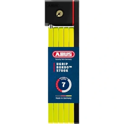 Abbildung von ABUS Faltschloss Bordo uGrip 5700K SH mit Halterung Fahrradschloss 5 mm starken Stäben Sicherheitslevel 7 80 cm Hellgrün