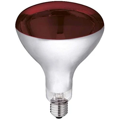 Abbildung von Kerbl Infrarotlampe rot (250 W, Wärmelampe für Schweine + Geflügel, Laufzeit max. 5000 Stunden, Lampensockel E27, Stalllampe) 22245