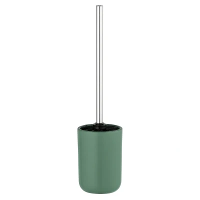 Abbildung von Allstar WC Garnitur Olinda, Toilettenbürstenhalter in konischer Form, Bürstenhalter mattiertem Finish, hergestellt aus Keramik, inkl. Toilettenbürste Schwarz, Maße (B/T x H): Ø 9,5 40 cm, Grün