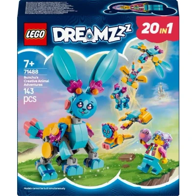 Abbildung von LEGO DREAMZzz Bunchus kreative Tierabenteuer, Spielzeughase für Kinder, 20 in 1 Fantasy Spielset mit der Minifigur Izzie, Geschenk Mädchen und Jungen ab 7 Jahren 71488