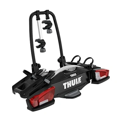 Abbildung von Thule VeloCompact Fahrradträger, Fahrradträger Anhängerkupplung Black/Aluminum 2 Bikes