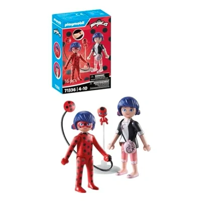Abbildung von PLAYMOBIL Miraculous Marinette &amp; Ladybug Heldenhaftes Abenteuer Inklusive Kwami Tikki und vielfältigem Zubehör detailreiches Spielzeug für Kinder ab 4 Jahren 71336