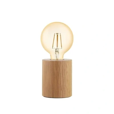 Abbildung von EGLO Tischlampe Turialdo, Tischleuchte Industrial, Vintage, Nachttischlampe aus Holz und Stahl, Wohnzimmerlampe in Natur, Schwarz, FSC zertifiziert, Lampe mit Schalter, E27 Fassung