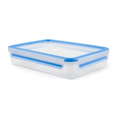 Abbildung von Emsa 509040 Clip &amp; Close Aufschnittbox System mit Deckel 1.65 Liter Transparent/Blau