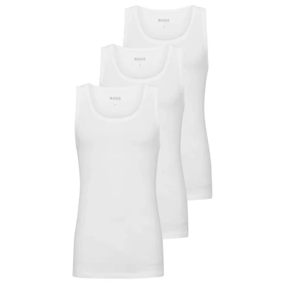 Abbildung von BOSS TANK Classic 3 PACK Unterhemd/shirt, Herren, Größe: Small, White