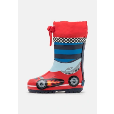 Abbildung von Playshoes Rennwagen Gummistiefel für Kinder, Größe: 23, Rot/blau Schuhe