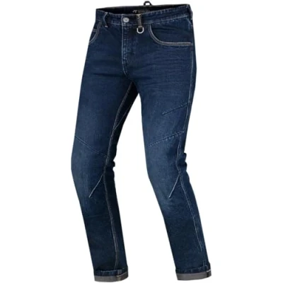 Abbildung von SHIMA DEVON Motorradjeans Belüftete Elastische Slim Fit Biker Motorradhose mit FiberQL Verstärkungen, CE Knie und Hüftprotektoren (Herren, Dunkelblau, 30)
