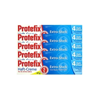 Abbildung von 5x PROTEFIX Haft Creme für die dritten Zähne 47g Extra Stark mit Nass Haftkraft