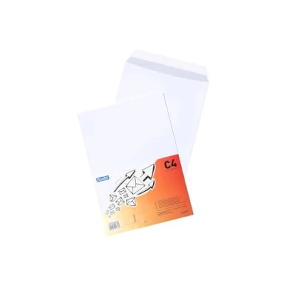 Abbildung von Bantex Briefumschläge DIN C4 (32,4 x 22,9 cm) / Umschläge mit Abziehstreifen, 50 Stück in Folienpackung (Weiß)