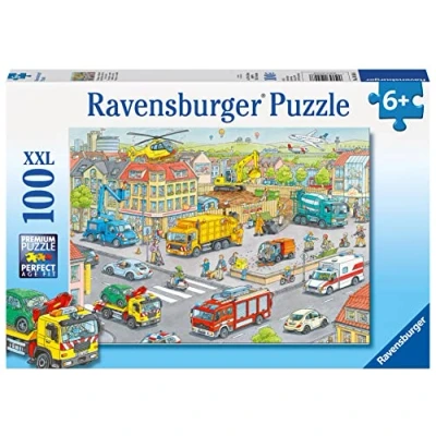 Abbildung von Ravensburger Kinderpuzzle 10558 Fahrzeuge in der Stadt Puzzle für Kinder ab 6 Jahren, mit 100 Teilen im XXL Format
