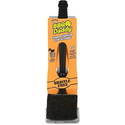 Abbildung von Scrub Daddy BBQ Grill Reinigungsbürste mit Schaber &amp; Flaschenöffner, Bürste für Grillrost, Grillbürste Ohne Borsten FlexTexture, Grillreinigungsbürsten, Hightech Reinigungszubehör