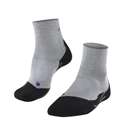 Abbildung von FALKE Herren Wandersocken TK2 Explore Cool Short M Sso Lyocell Funktionsmaterial antiblasen dick 1 Paar, Grau Light Grey 3403, 42 43