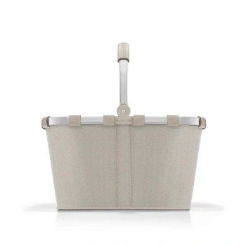 Abbildung von reisenthel carrybag herringbone sand Stabiler Einkaufskorb mit viel Stauraum und praktischer Innentasche Elegantes wasserabweisendes Design
