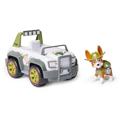 Abbildung von PAW PATROL, Jungle Cruiser mit Tracker Figur (Sustainable Basic Vehicle/Basis Fahrzeug), Spielzeug für Kinder ab 3 Jahren