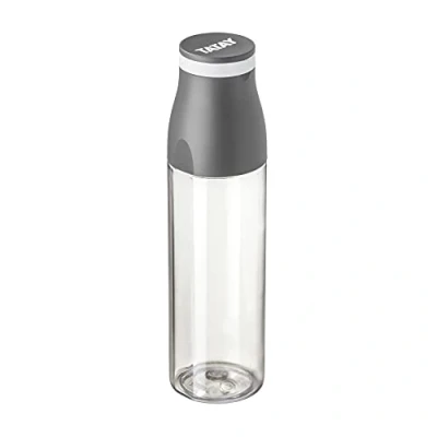 Abbildung von Tatay Urban Drink Trinkflasche, 650 ml, auslaufsicher, aus Tritan, BPA frei, bruchsicher, geschmacks und geruchsneutral, spülmaschinenfest mikrowellengeeignet, grau