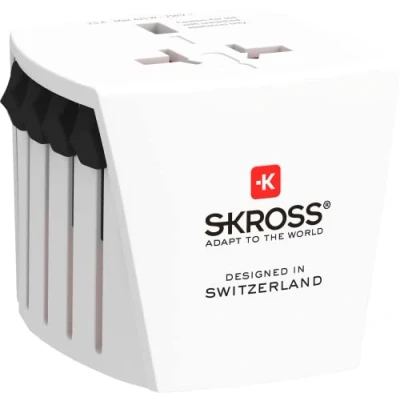 Abbildung von SKROSS 1.102500 Adaptateur Universel muv Micro prises France (sans Terre) vers Plus de 200 autres Destinations Blanc