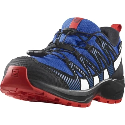 Abbildung von Salomon XA PRO V8 CSWP Unisex Hikingschuh für Kinder, Größe: 32, Lapis blue/black/fiery red Textil/synthetik