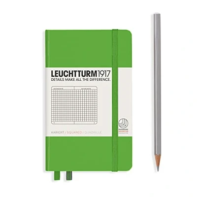 Abbildung von LEUCHTTURM1917 357485 Notizbuch Pocket (A6), Hardcover, 187 nummerierte Seiten, Fresh Green, kariert
