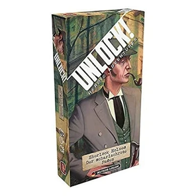 Abbildung von Space Cowboys, Unlock! Sherlock Holmes: Der scharlachrote Faden, Familienspiel, Rätselspiel, 1 6 Spieler, Ab 10+ Jahren, 60+ Minuten, Deutsch