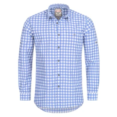 Abbildung von Stockerpoint Trachtenhemd OC Franzl kariert modern Fit S Hellblau