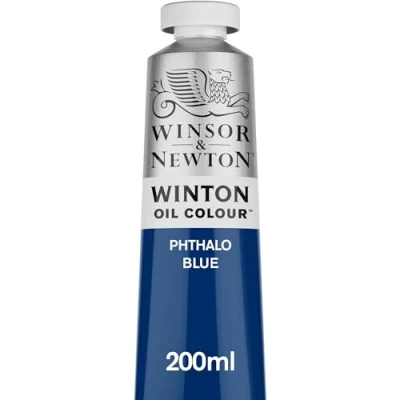 Abbildung von Winsor &amp; Newton 1437516 Winton, feine hochwertige Ölfarbe 200ml Tube mit gleichmäßiger Konsistenz, Lichtbeständig, hohe Deckkraft, Reich an Farbpigmenten Phthaloblau