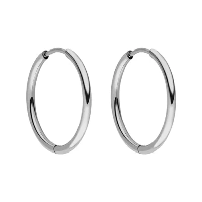Abbildung von PURELEI® Sleeky Ohrringe (Silber) Damenohrringe aus langlebigem Edelstahl Wasserfeste Damen 1,58 cm Durchmesser Modeschmuck für deinen individuellen Look