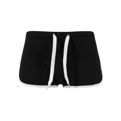 Abbildung von Urban Classics Ladies French Terry Hotpants Shorts, Damen, Größe: XS, Black/white