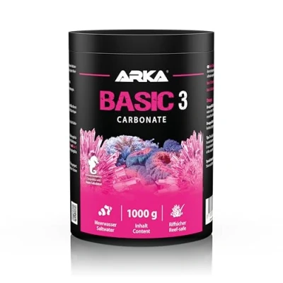 Abbildung von MICROBE LIFT Basic 3 Carbonat 1000 g Hochreiner Carbonatzusatz (KH), essentiell für die Korallenversorgung, Wachstum und Wasserqualität in Meerwasseraquarien.