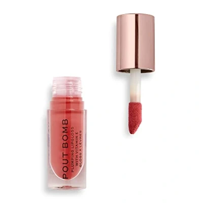 Abbildung von Makeup Revolution POUT BOMB Plumping Gloss Lipgloss Lipgloss, Damen, Größe: 4.6 ml, Peachy