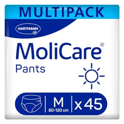 Abbildung von MoliCare Pants Day: Inkontinenzhosen bei mittelschwerer Harninkontinenz, Gr. M (80 120), 3x15 Stück