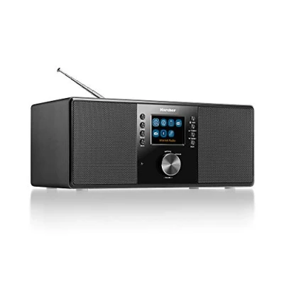 Abbildung von Karcher DAB 7000i Stereo Internetradio (DAB+ / UKW, WLAN und Bluetooth, Farbdisplay, USB, AUX In, 14 Watt, Wecker, Kopfhöreranschluss, Digitalradio inkl. Fernbedienung, schwarz)