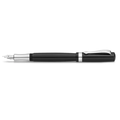 Abbildung von Kaweco STUDENT Füllhalter Schwarz I Premium Füllfederhalter für Tintenpatronen mit hochwertiger Stahlfeder Nostalgischer Luxus Füller 16 cm Federbreite: M (Medium)