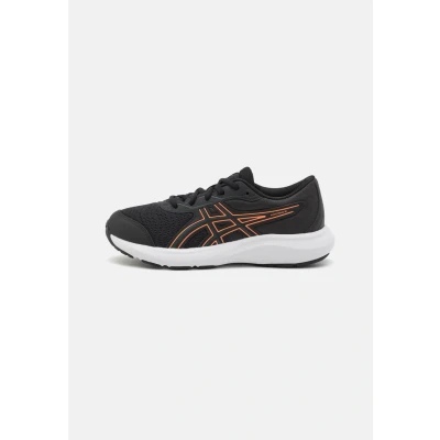 Abbildung von Asics Gelcontend 9 GS Unisex Laufschuh Straße für Kinder, Größe: 32.5, Black/saxon green Schuhe