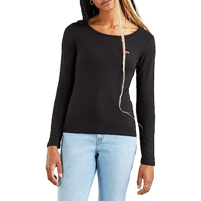 Abbildung von Levi&#039;s TEE 2 PACK Langarmshirt, Damen, Größe: Small, Mineral black