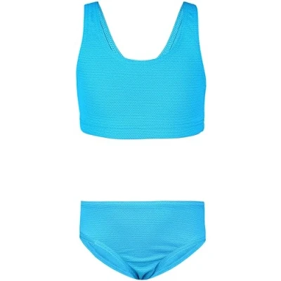 Abbildung von Aquarti Mädchen Sport Bikini Racerback Bustier &amp; Bikinislip, Farbe: Jacquard Punkte Türkis, Größe: 158