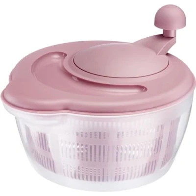 Abbildung von Westmark 2432224P Salatschleuder, Fassungsvermögen: 5 Liter, ø 26 cm, Kunststoff, BPA frei, Fortuna, Rosa, Standard