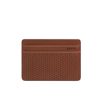 Abbildung von Fossil Men&#039;s Sport Tourer Travel Accessory Travelers Card Sleeves, Hellbraun, 10.16cm L x 0.64cm W 6.99cm H