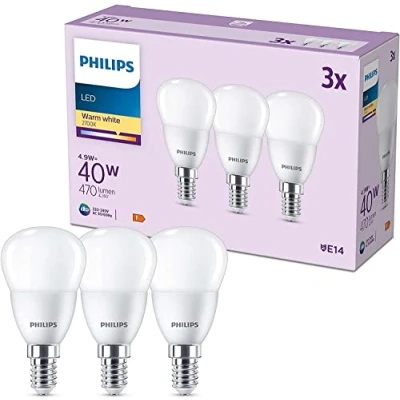 Abbildung von Philips LED Lampe E14 4,9W 470m 2.700K matt 3er