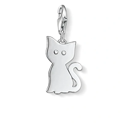 Abbildung von Thomas Sabo Damen Charm Anhänger Katze Club 925 Sterling Silber 1014 051 14