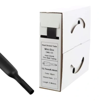 Abbildung von 5m Schrumpfschlauch 12,7mm &gt; 6,4mm schwarz