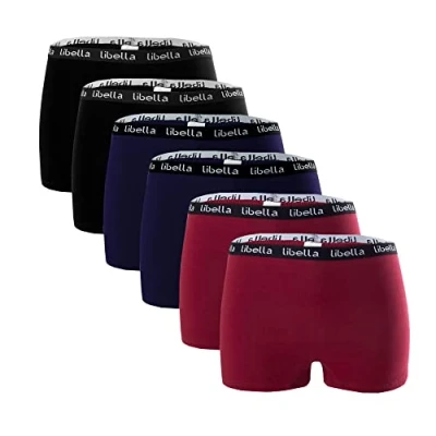 Abbildung von Libella® Panties Boxershorts Damen 6er Pack Hipsters Unterhose Unterwäsche Set Baumwolle 3429BRM S 6