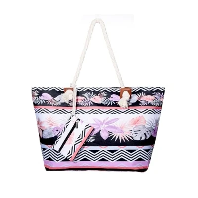 Abbildung von DonDon Badetasche XXL Familie Strandtasche Damen mit Reißverschluss Beach bag groß Viva Vida