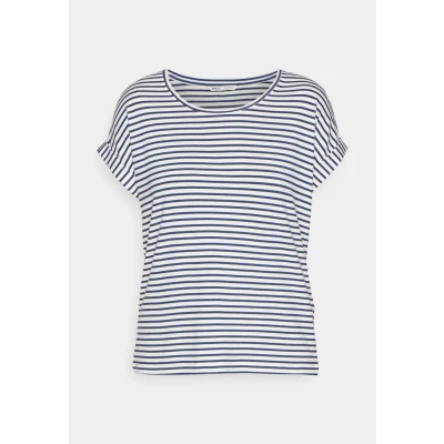Abbildung von ONLY Onlmoster Stripe O NECK Tshirt print, Damen, Größe: XS, Cloud dancer stripes/naval academy