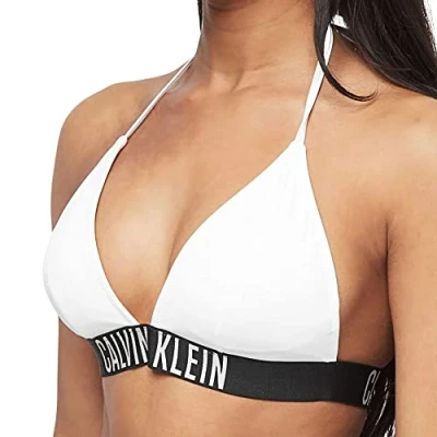 Abbildung von Calvin Klein Swimwear Intense Power Triangle BRAS Bikinitop, Damen, Größe: Medium, Classic white
