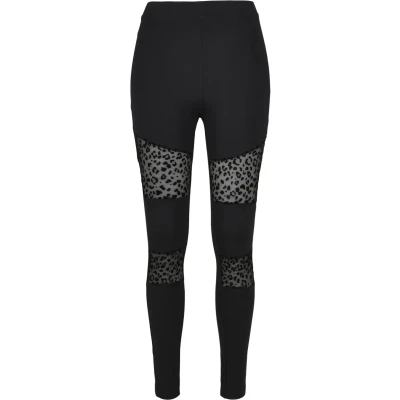 Abbildung von Urban Classics Flock LACE Inset Leggings Hosen, Damen, Größe: XS, Black