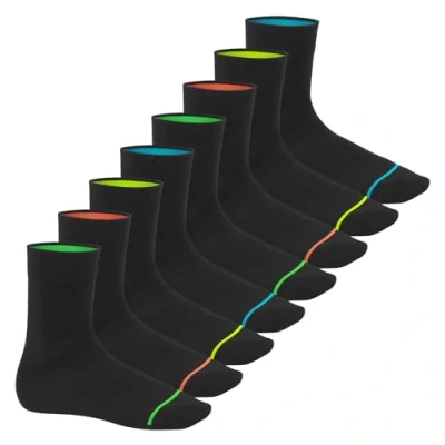 Abbildung von Footstar Herren &amp; Damen Baumwollsocken (8 Paar) Socken im Neon Look Schwarz 43 46