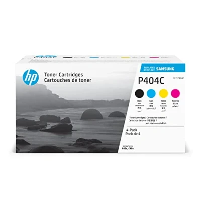 Abbildung von HP CLT P404C (SU365A) Multipack Original Toner Schwarz, Cyan, Magenta, Gelb (Kompatibel: SL C430, C430W,C432,C433, C432W,C433W, C480,C480W, C480FW, C480FN, C482, C483, C482W, C483W,C482FW,C483FW)
