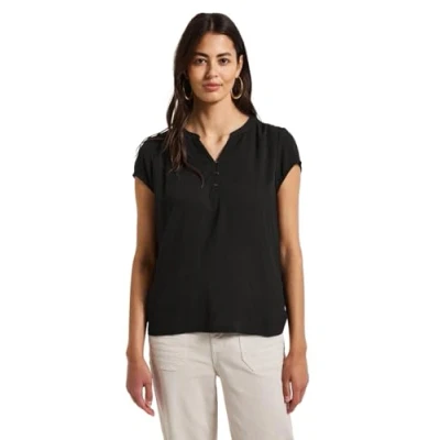 Abbildung von Street One Damen A323324 Shirt im Tunika Look, Schwarz, 38